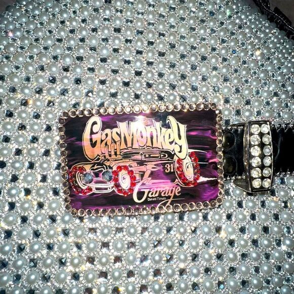 Gas Monkey Garage Crystal Belt Rare - Picture 1 of 12